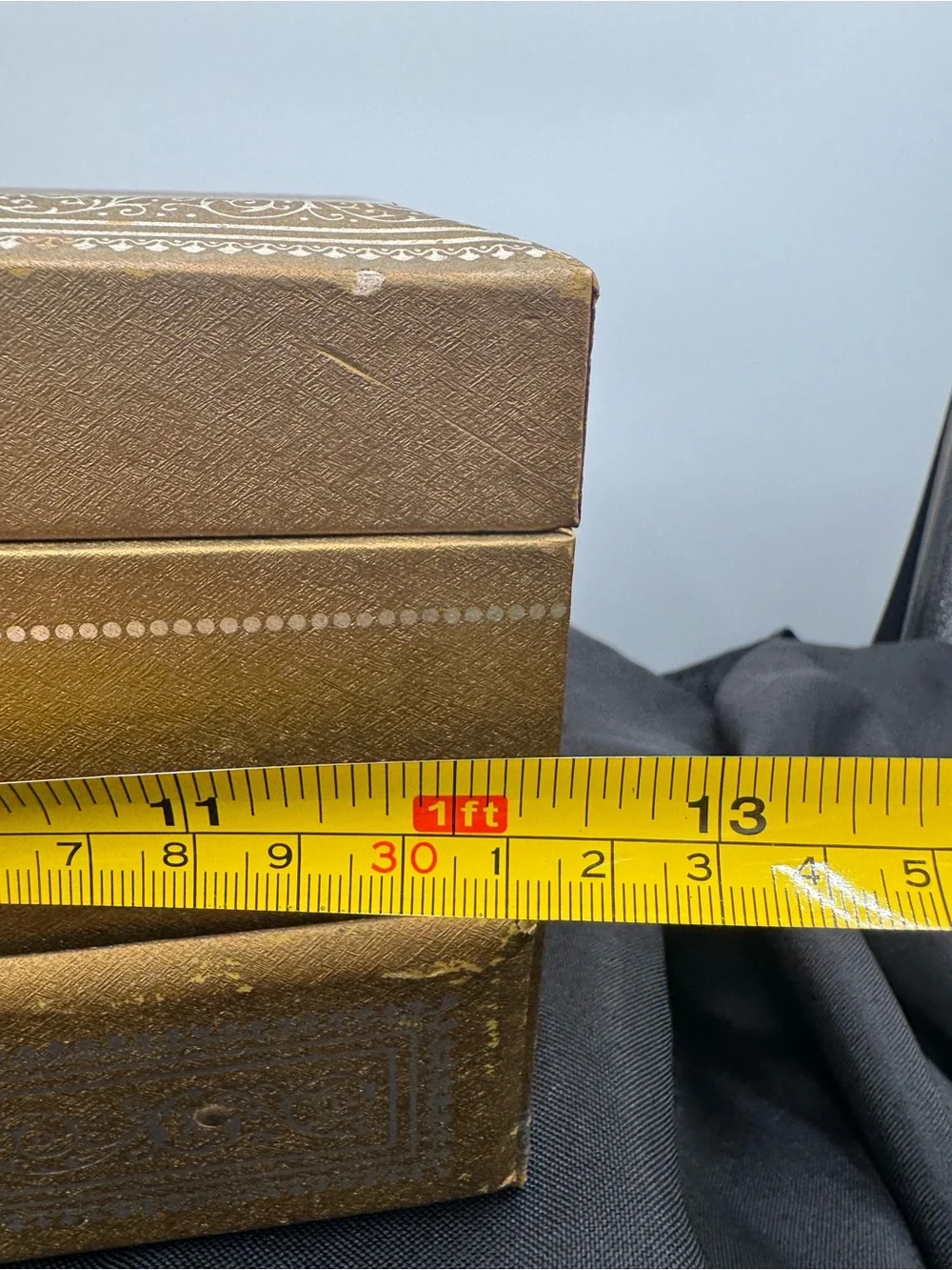 Gold Jewelry Organizer Box with Lock and key
